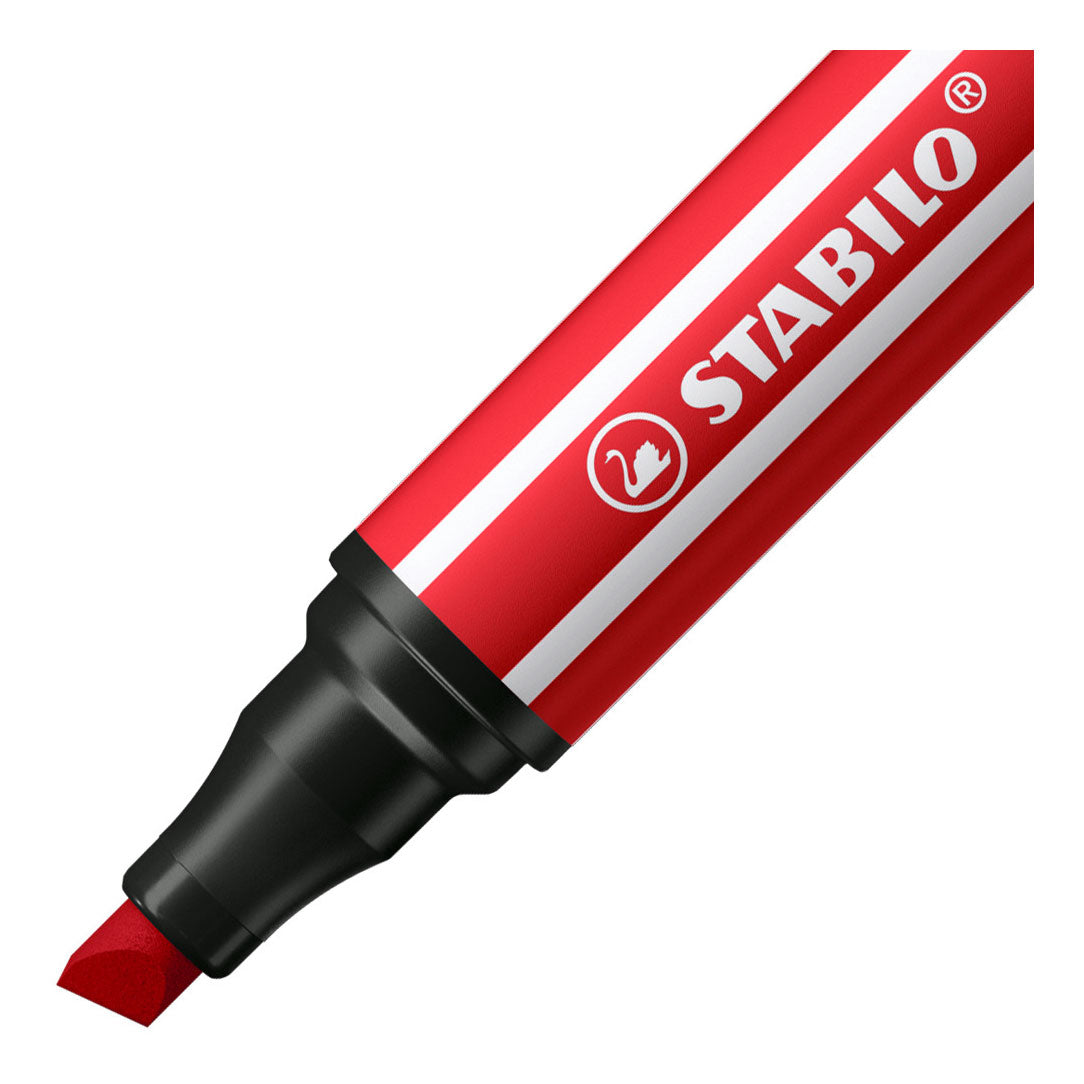 STABILO pen 68 max - viltstift met dikke beitelpunt - karmijnrood