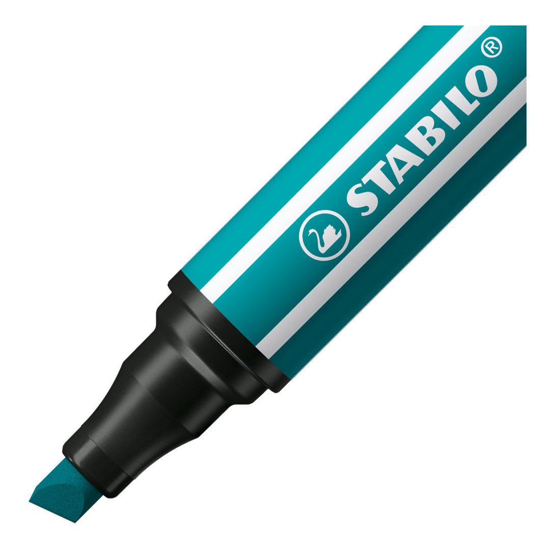 STABILO pen 68 max - viltstift met dikke beitelpunt - turquoiseblauw