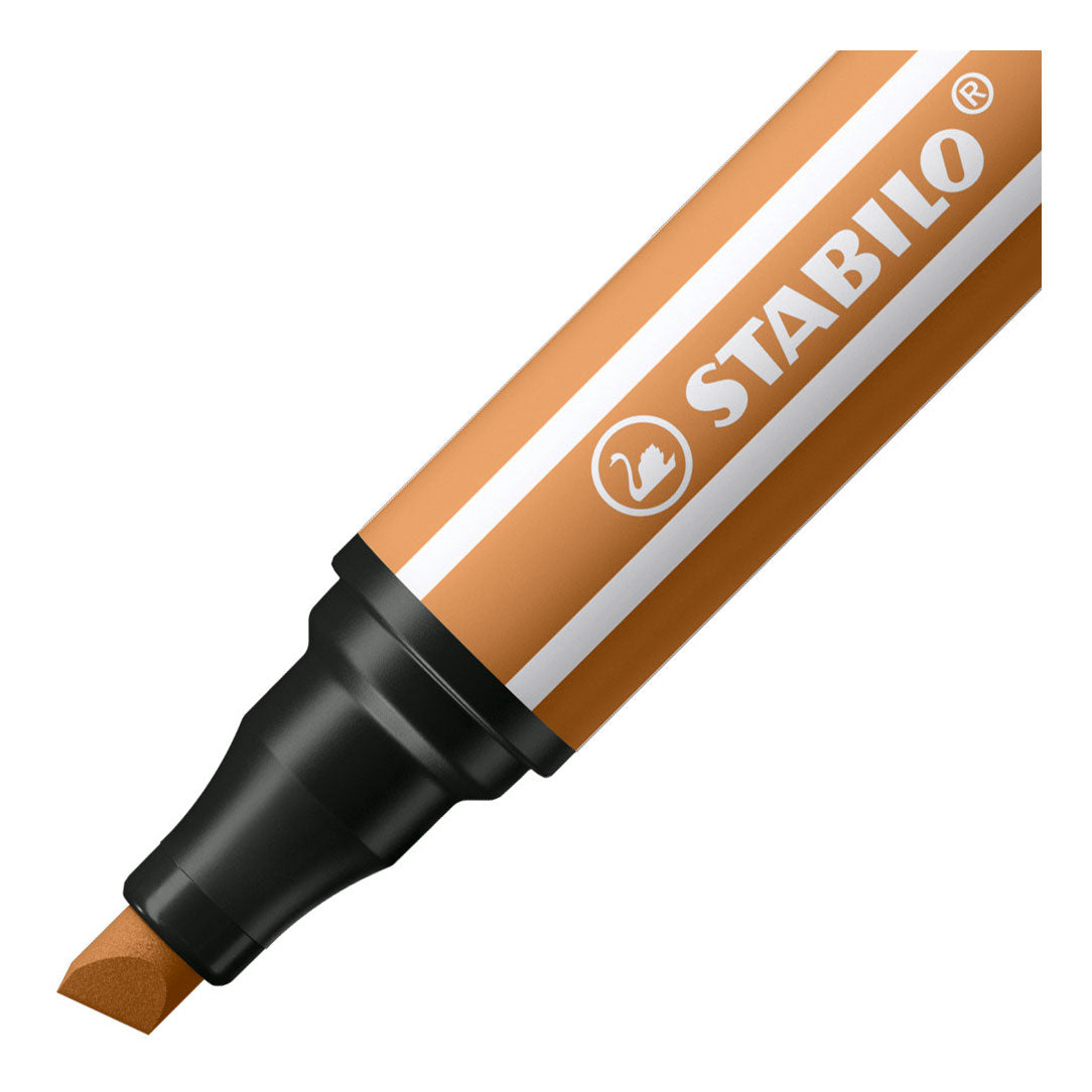 STABILO pen 68 max - viltstift met dikke beitelpunt - donker oker