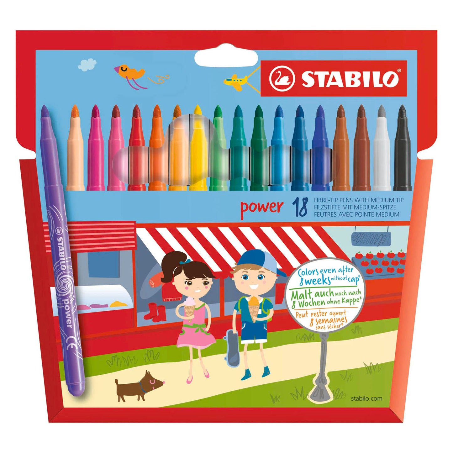 STABILO power viltstiften - 18dlg.