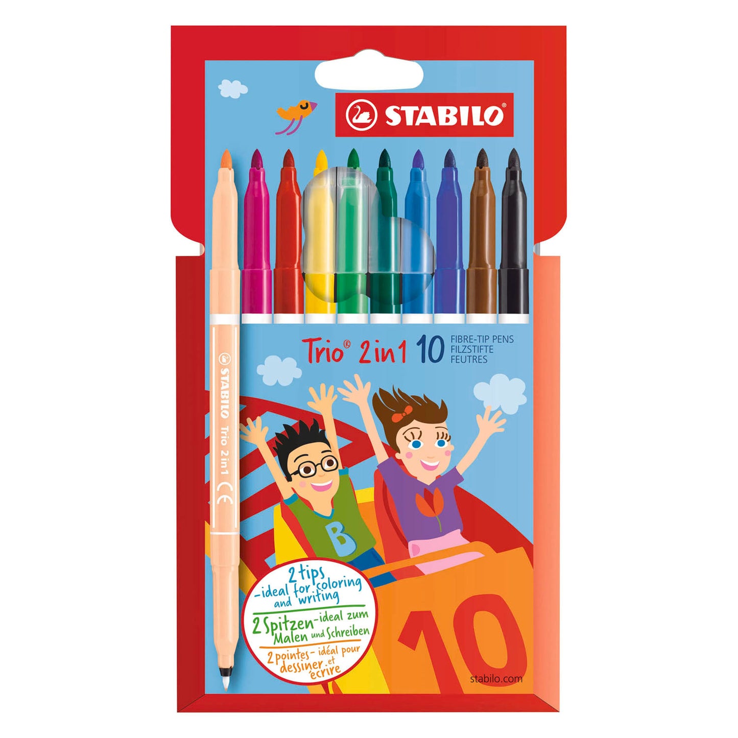 STABILO trio 2in1 ergonomische kleurpotloden - 10dlg.