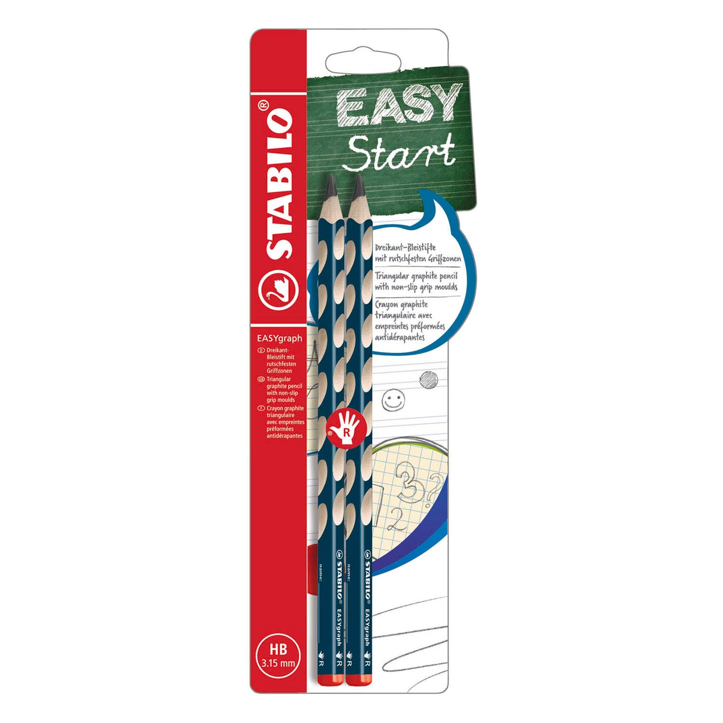 STABILO easygraph hb rechtshandig grafietpotlood petrol - 2st.