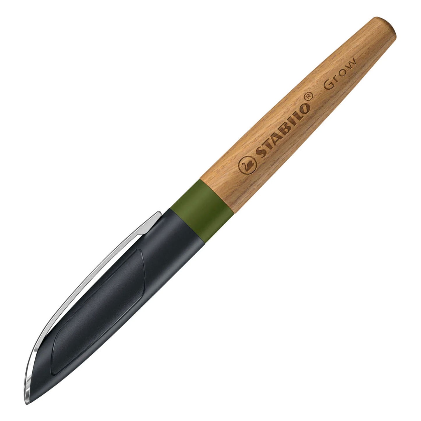 STABILO grow balpen - mos groen eikenhout