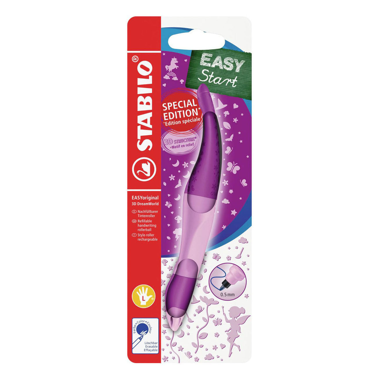 STABILO easyoriginal dreamworld linkshandige balpen - roze