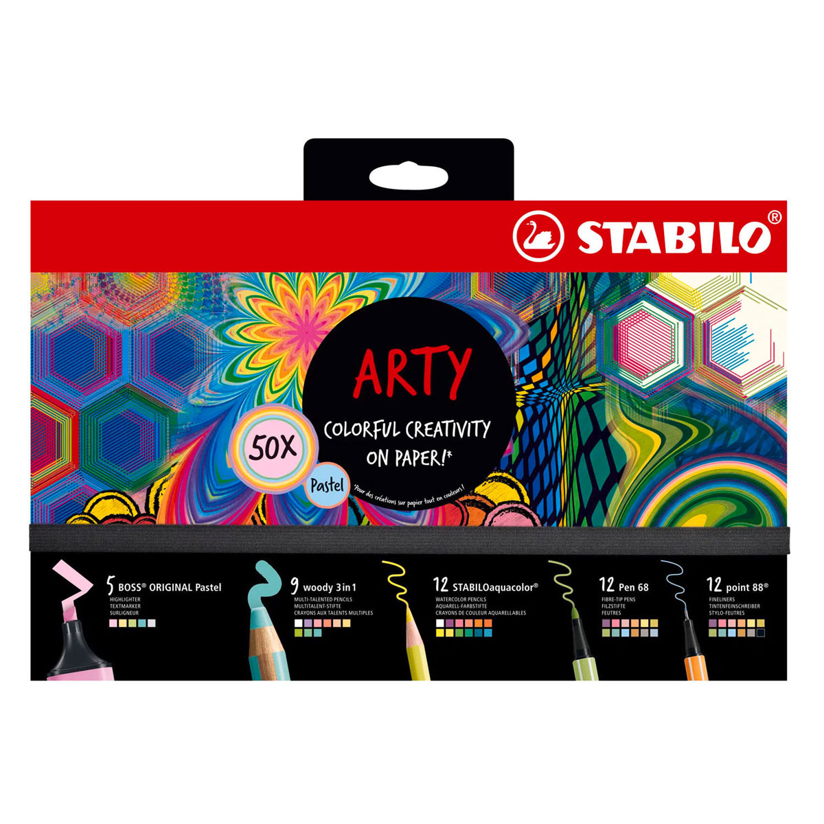 STABILO arty pastel boss, woody, pen 68, point 88, aquacolor - 50dlg.