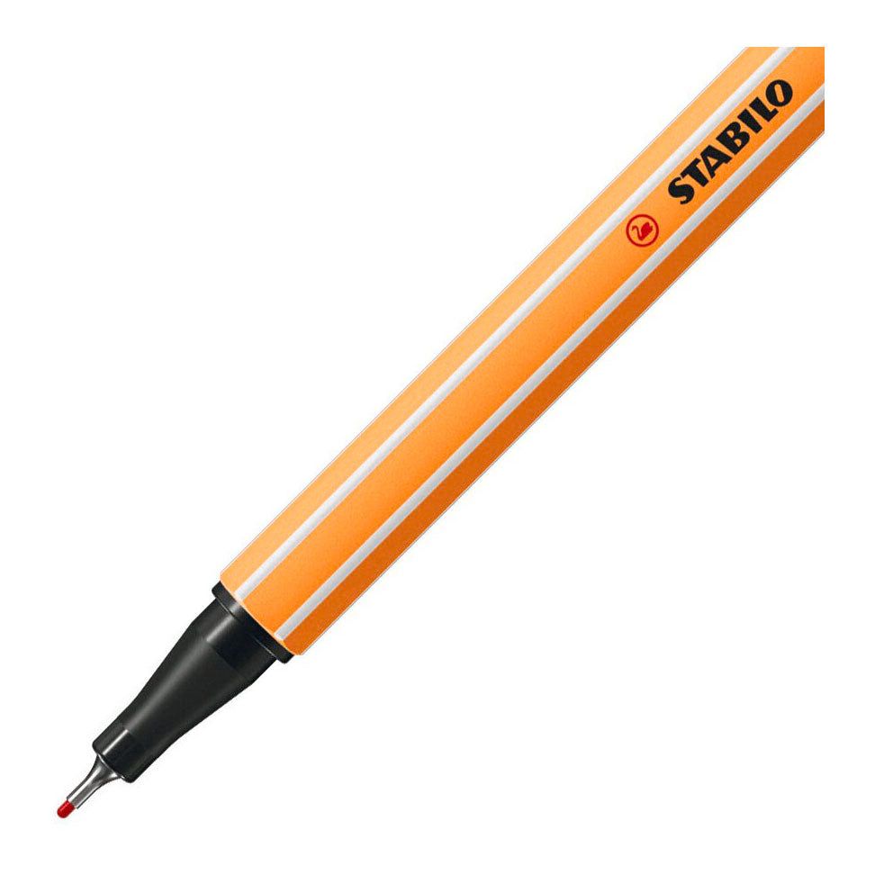 STABILO point 88 fineliners blauw rood zwart - 3dlg.