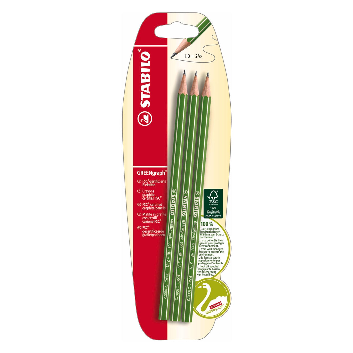 STABILO greengraph hb grafietpotloden - 3dlg.