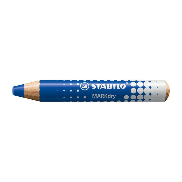 STABILO markdry schoolverpakking whiteboardpotloden blauw - 30st. met 2 puntenslijpers