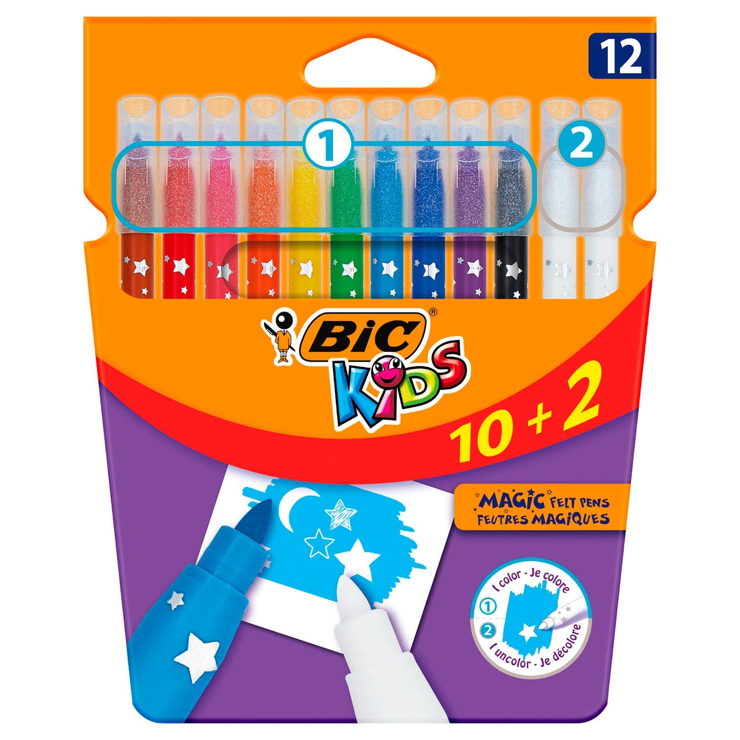 BIC kids kleuren uitwissen, 10 + 2 gratis