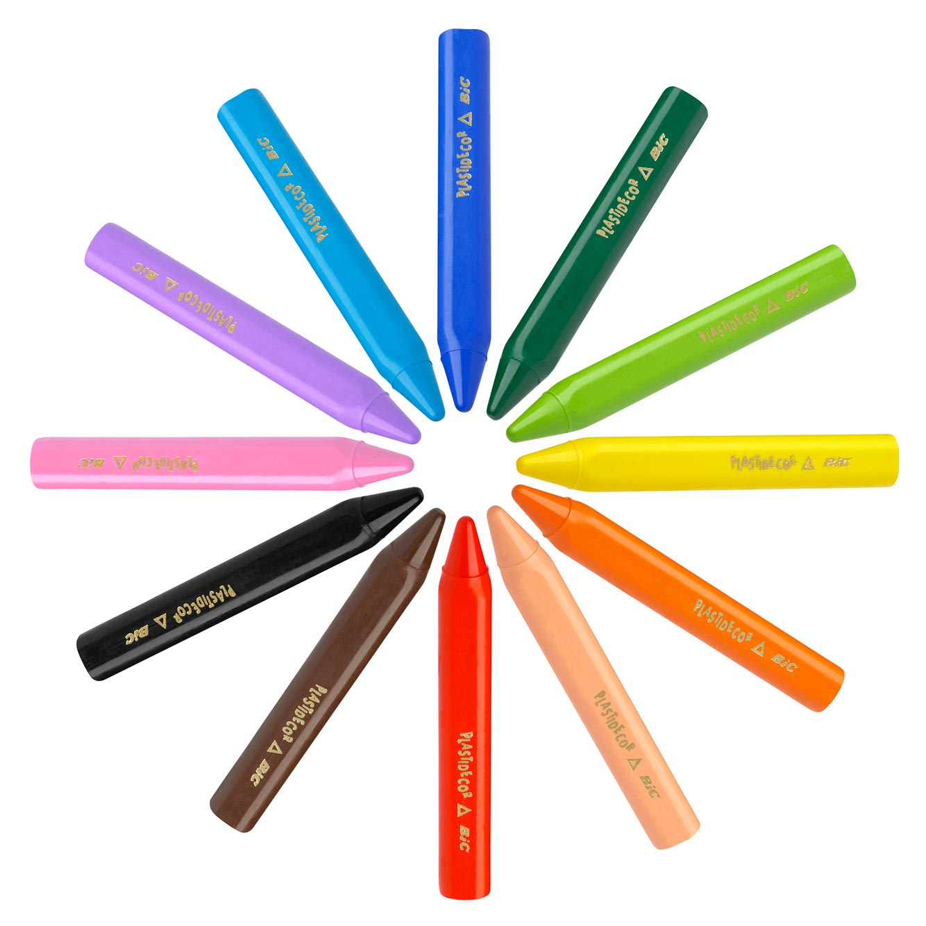 BIC kids plastidecor triangle kleurkrijt, 144st.