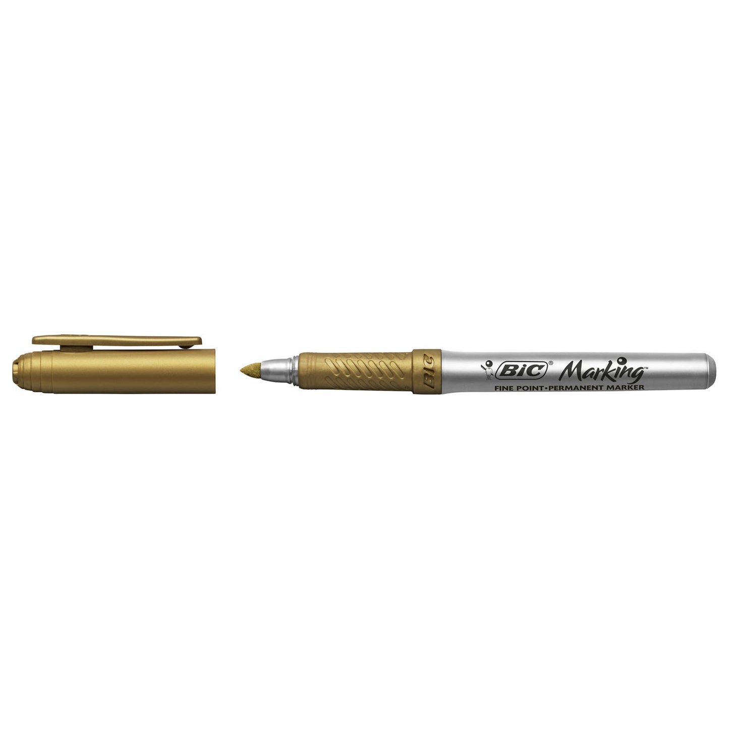 BIC permanent marker goud en zilver