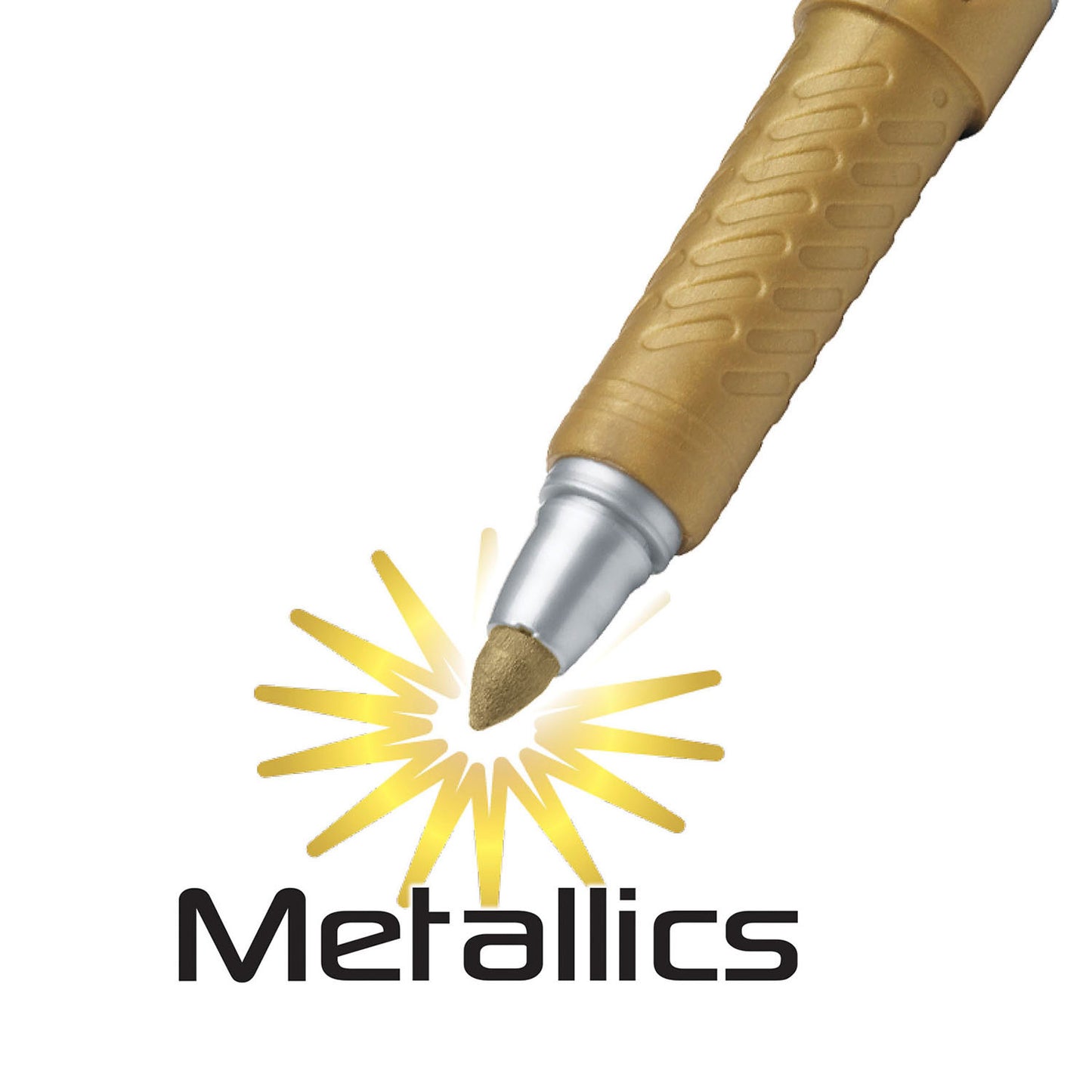 BIC permanent marker goud en zilver
