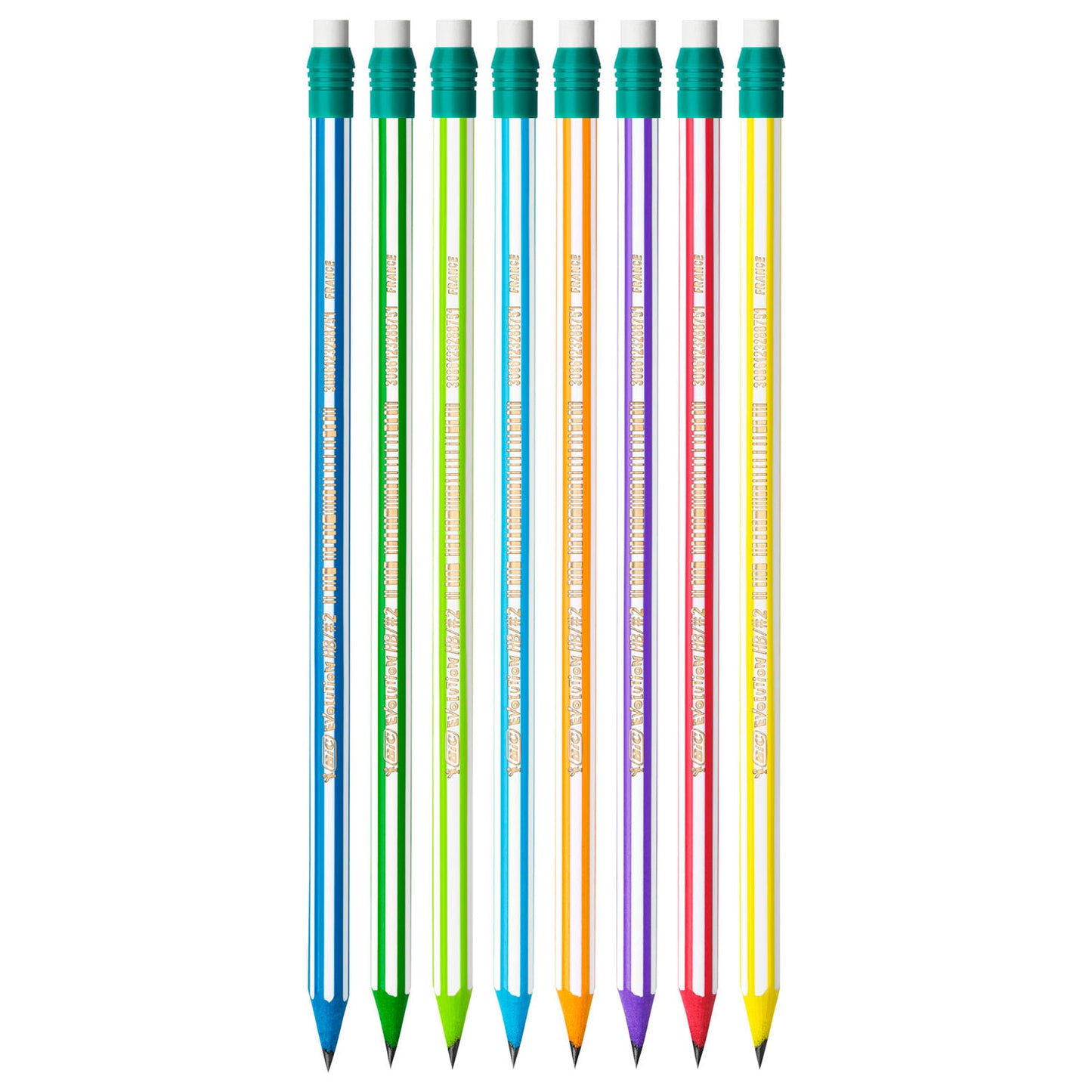 BIC evolution potloden met gum, 8st.
