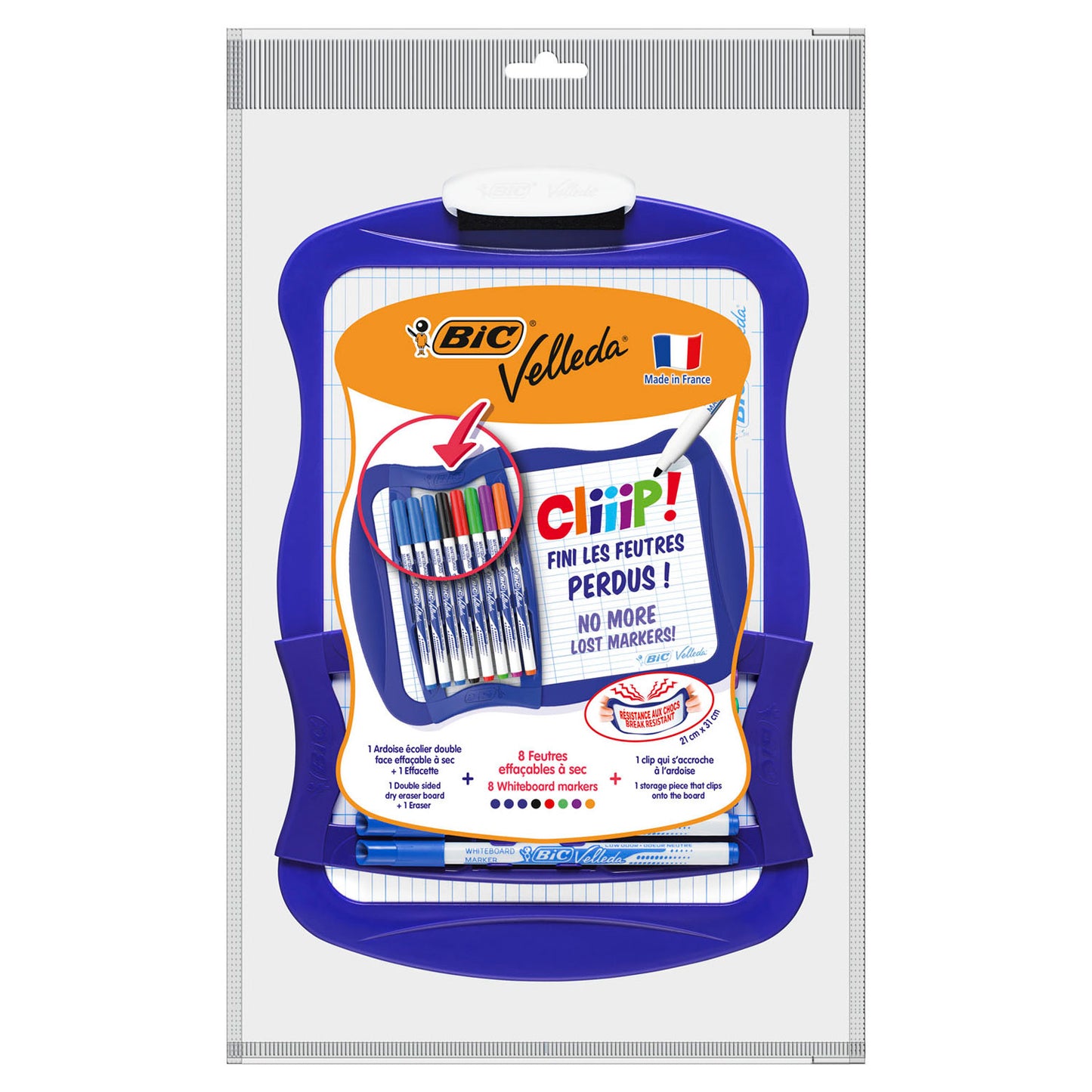 BIC velleda whiteboard met 8 markers