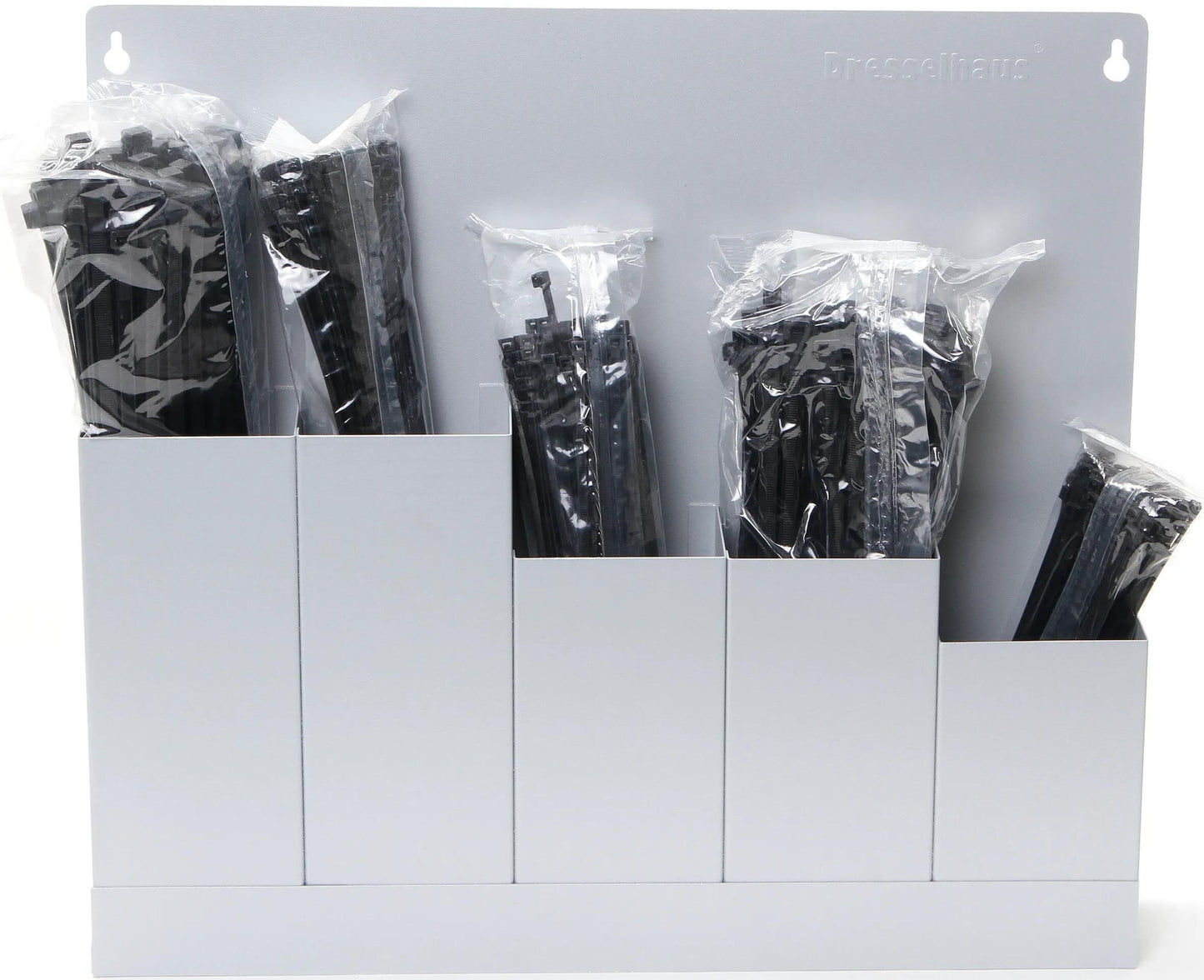 Dresselhaus kabelbindersortiment cable harness wall shelf black 5-way, commercial v