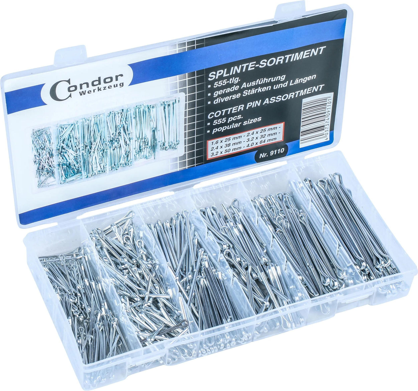 Condor splintsortiment 9110 assortment splints 555-tlg.