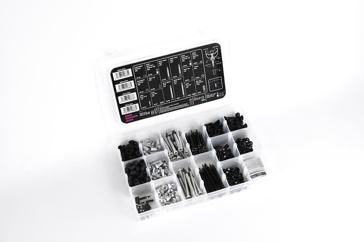 Muc-Off Workshop Valve Box Refill Silver Cap (Pack of 40) - 424735