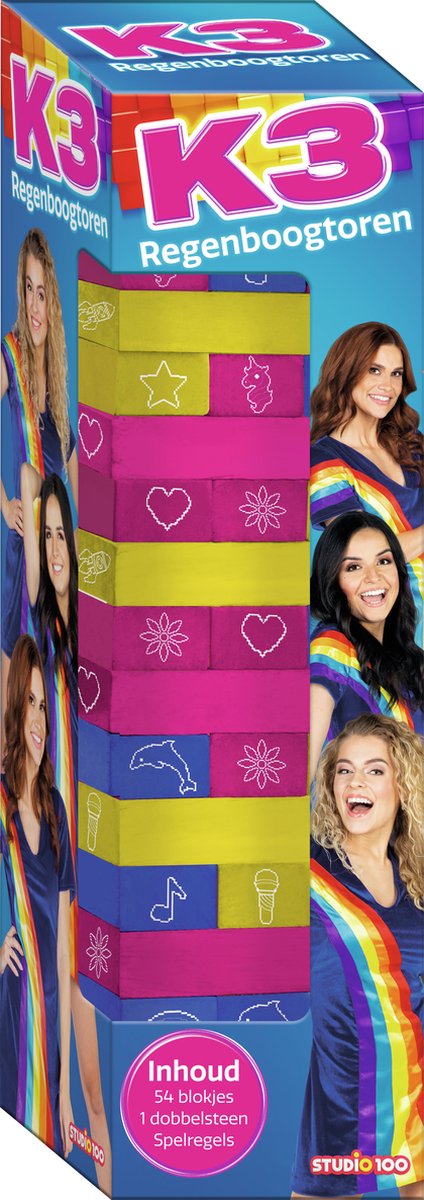 K3 Regenboogtoren stapel en balansspel