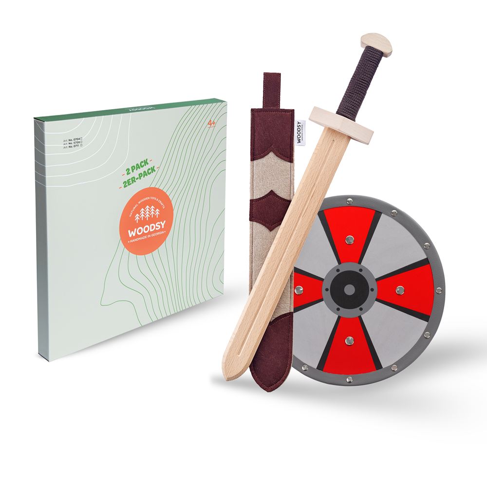 Woodsy Houten set Zwaard met schild. 4+