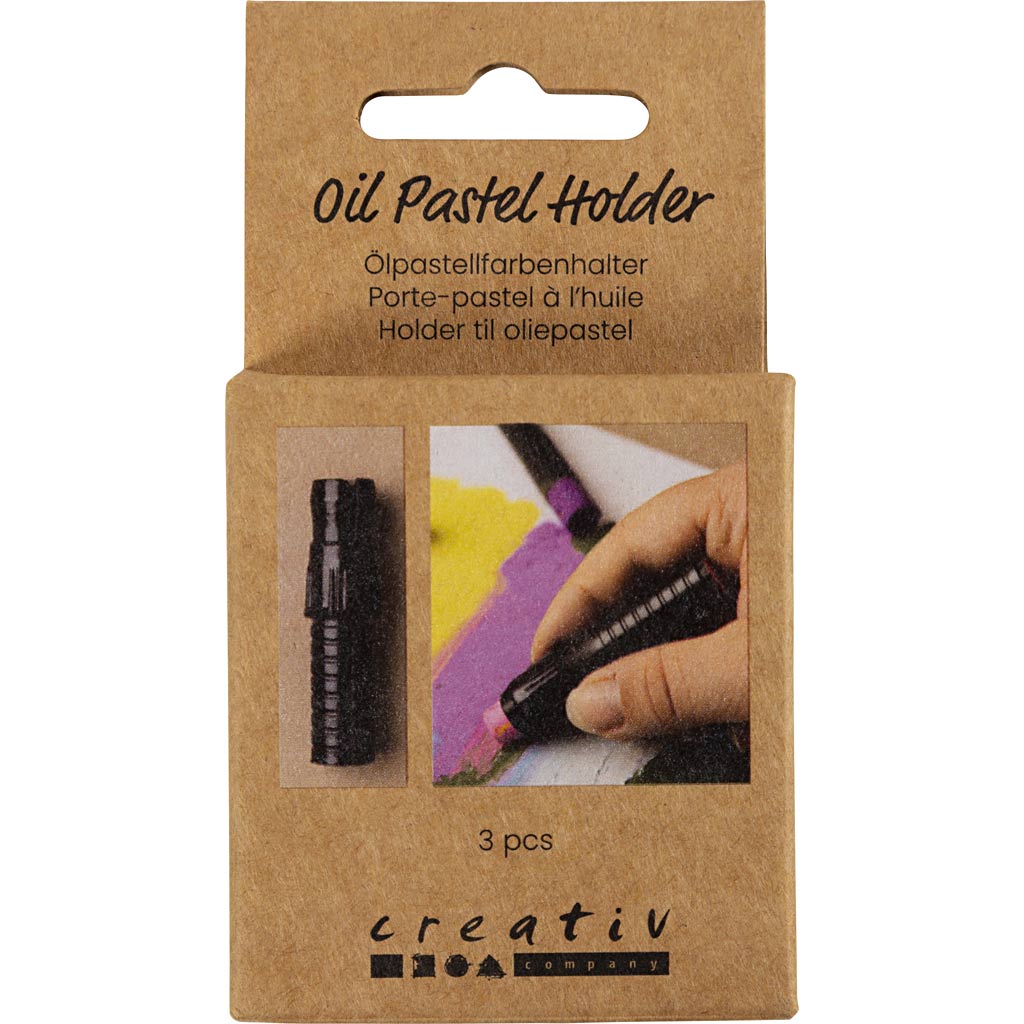 Creativ Company Https: www.cchobby.nl houder-oilepastel-l-6-2-cm-d-1-cm-zwart-3-stuk-1-stuk