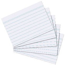 Indexkaarten Herlitz Karton A7, 175 gram wit gelinieerd