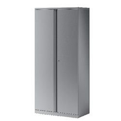 2-deurskast Bisley 4 planken zilver