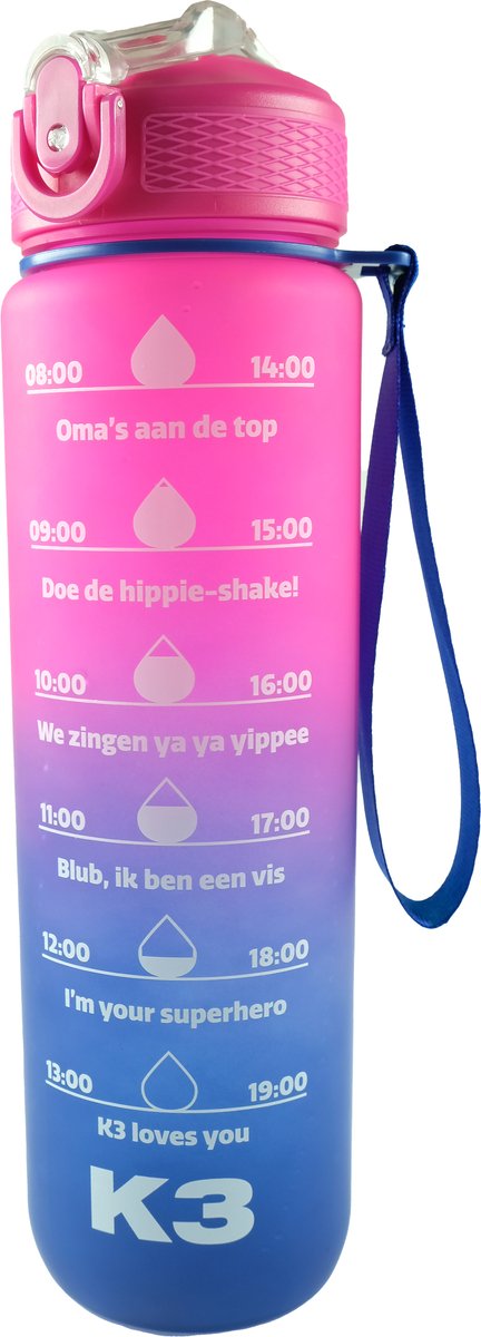 K3 motiverende drinkfles 1l
