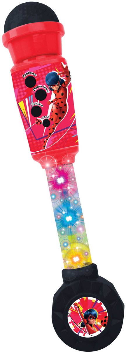 Lexibook Miraculous trendy verlichtingsmicrofoon met luidspreker (aux-in), melodieën en geluidseffecten
