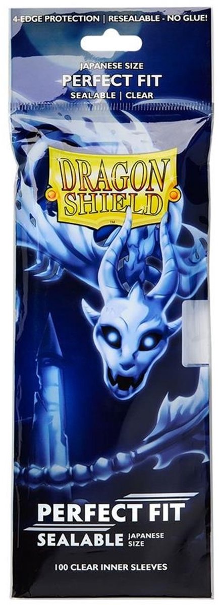 Dragonshield japanese size perfect fit resealable inner sleeves - clear yama (100 sleeves)