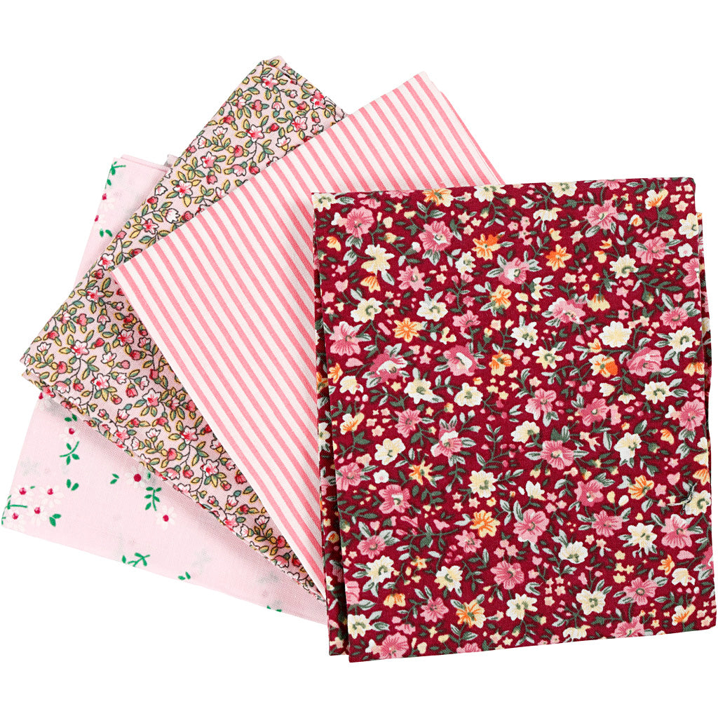 Creativ Company Https: www.cchobby.nl patchwork-stof-afm-45x55-cm-100-gr-roze-4-stuk-1-bol