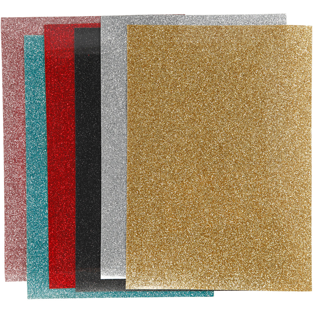 Creativ Company Https: www.cchobby.nl opstrijkfolie-vel-148x210-mm-glitter-diverse-kleuren-6-vel-1-doos