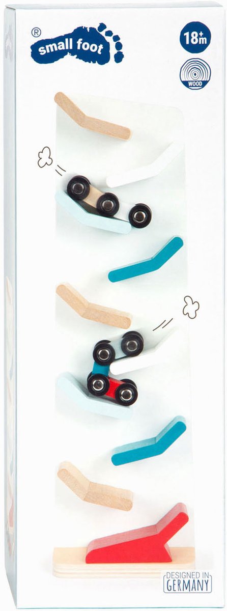 Small Foot - houten autobaan toren met auto's, 3dlg.