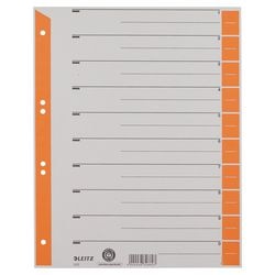 Tabbladen Leitz grijs kraft karton A4 100 stuks