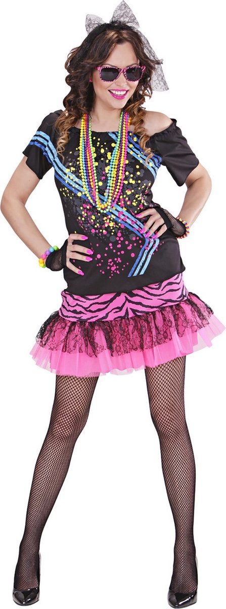 Finidi Roze 80s rock meisje - vrouw - xl