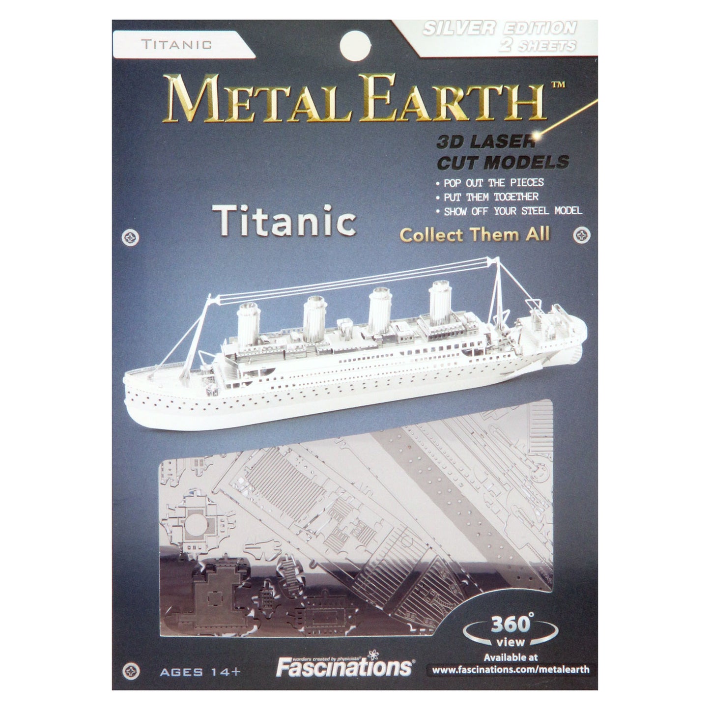 Eureka Metal earth titanic ship zilver editie