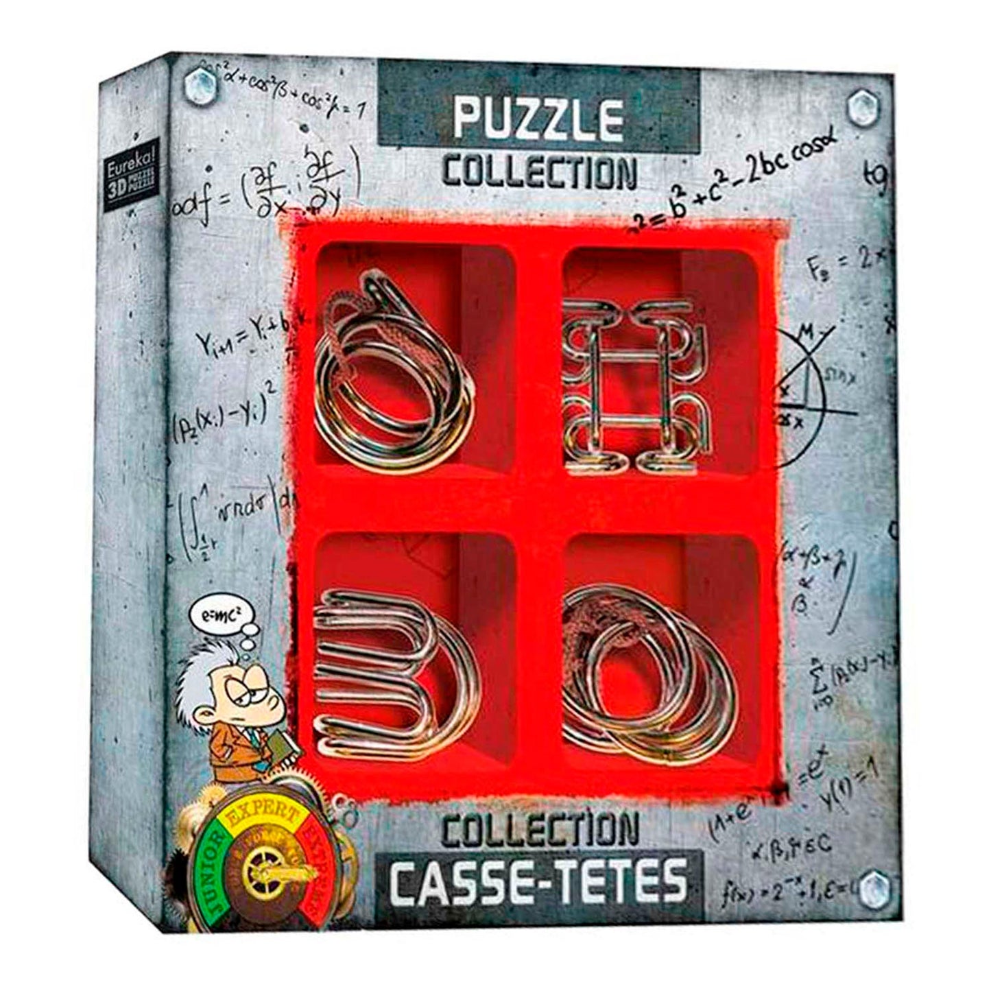 Eureka Metalen breinpuzzels extreme, 4st.