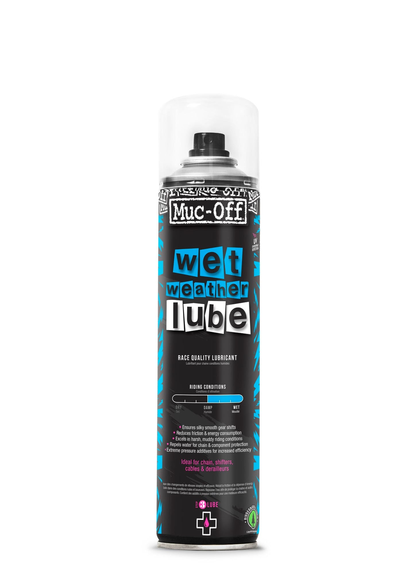 Muc-Off kettingolie wet lube spuitbus 400ml - 449997