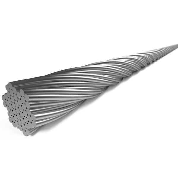 Elvedes Schakel binnenkabel 2250 mm 7 x 7 draads rvs ø1,1mm met n-nippel ø4 x 4mm (doos à 100 stuks) - zilver