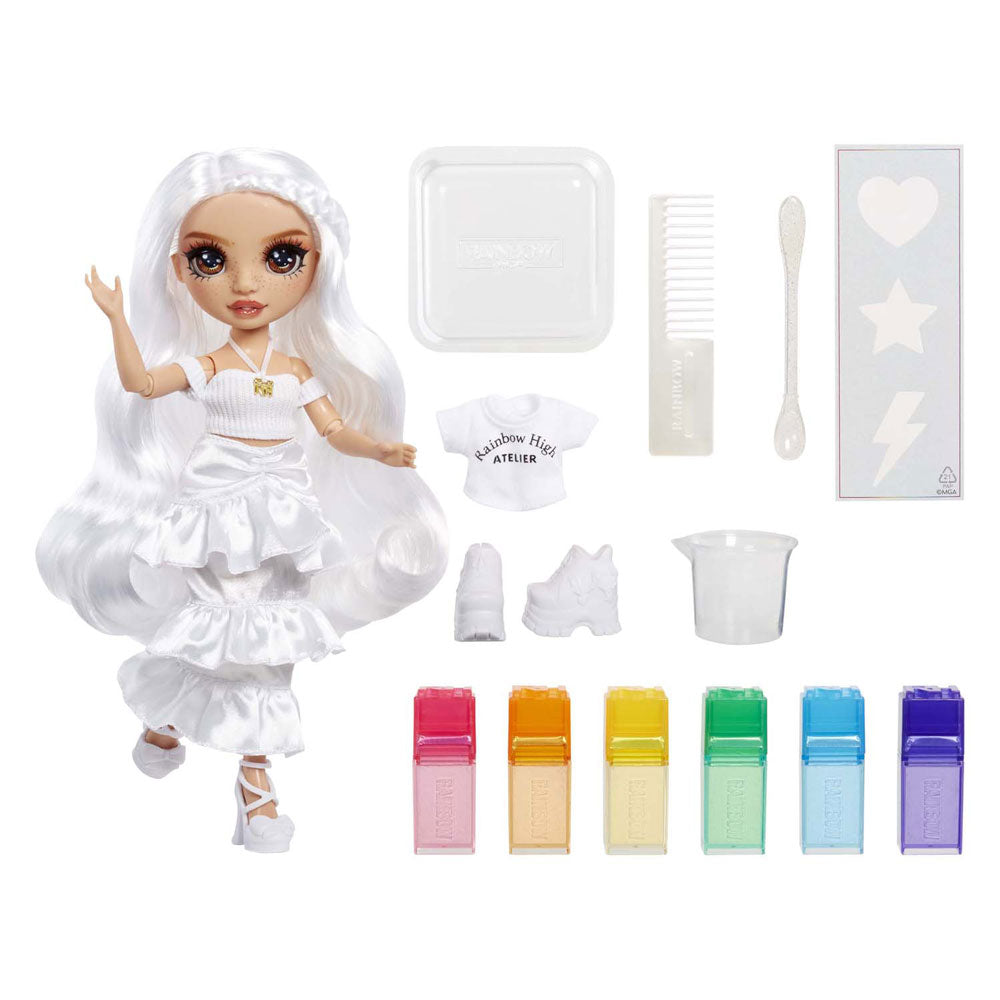 MGA Entertainment Rainbow high watercolor create-modepop - bruine ogen