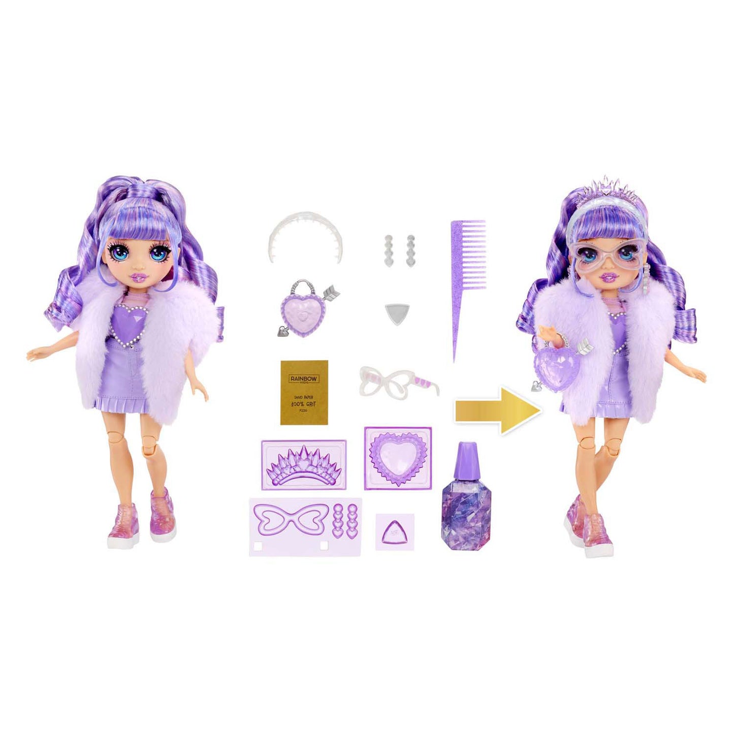 MGA Entertainment Rainbow high crystal fashion modepop - violet