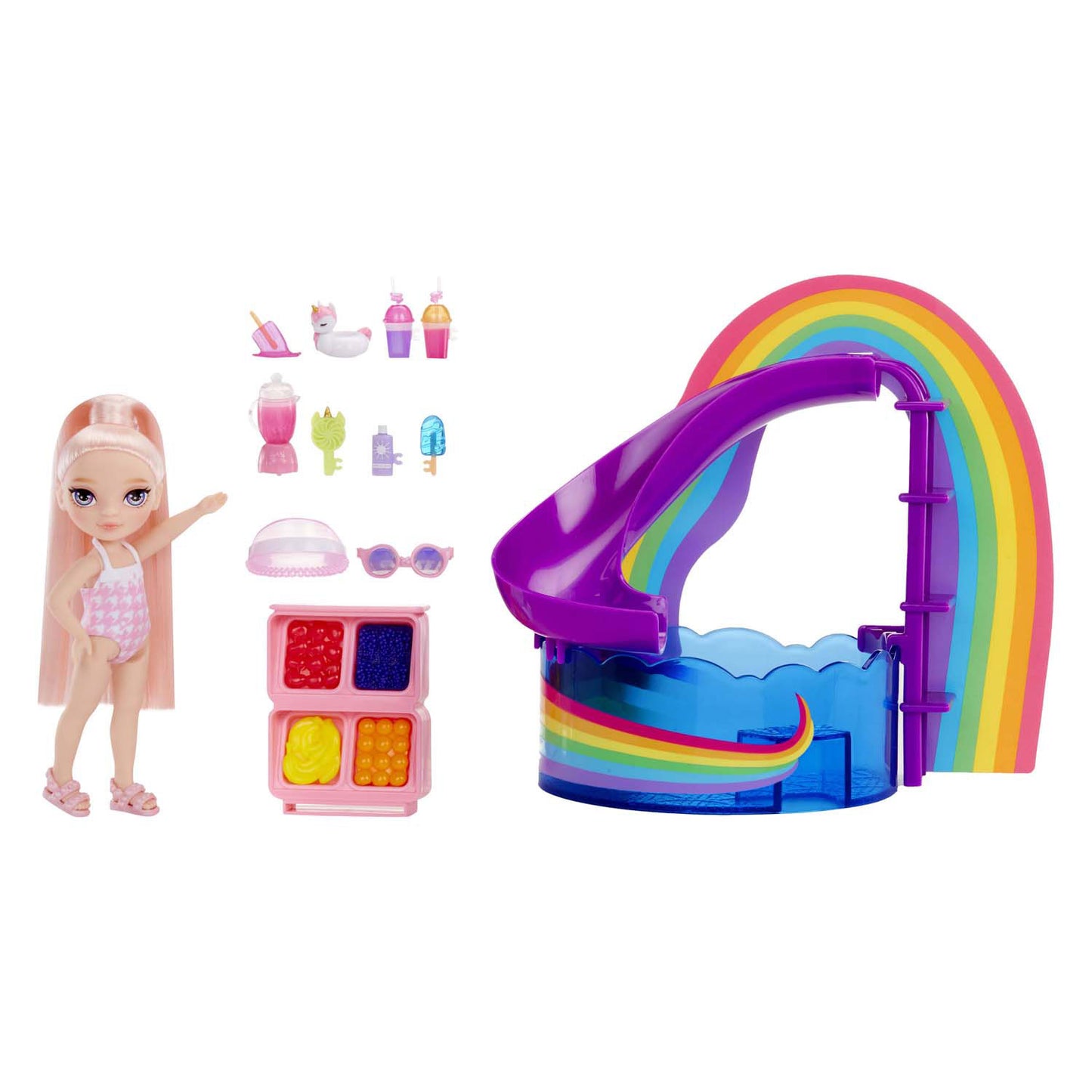 MGA Entertainment Rainbow high pop kleine zwembaddag met blush speelset