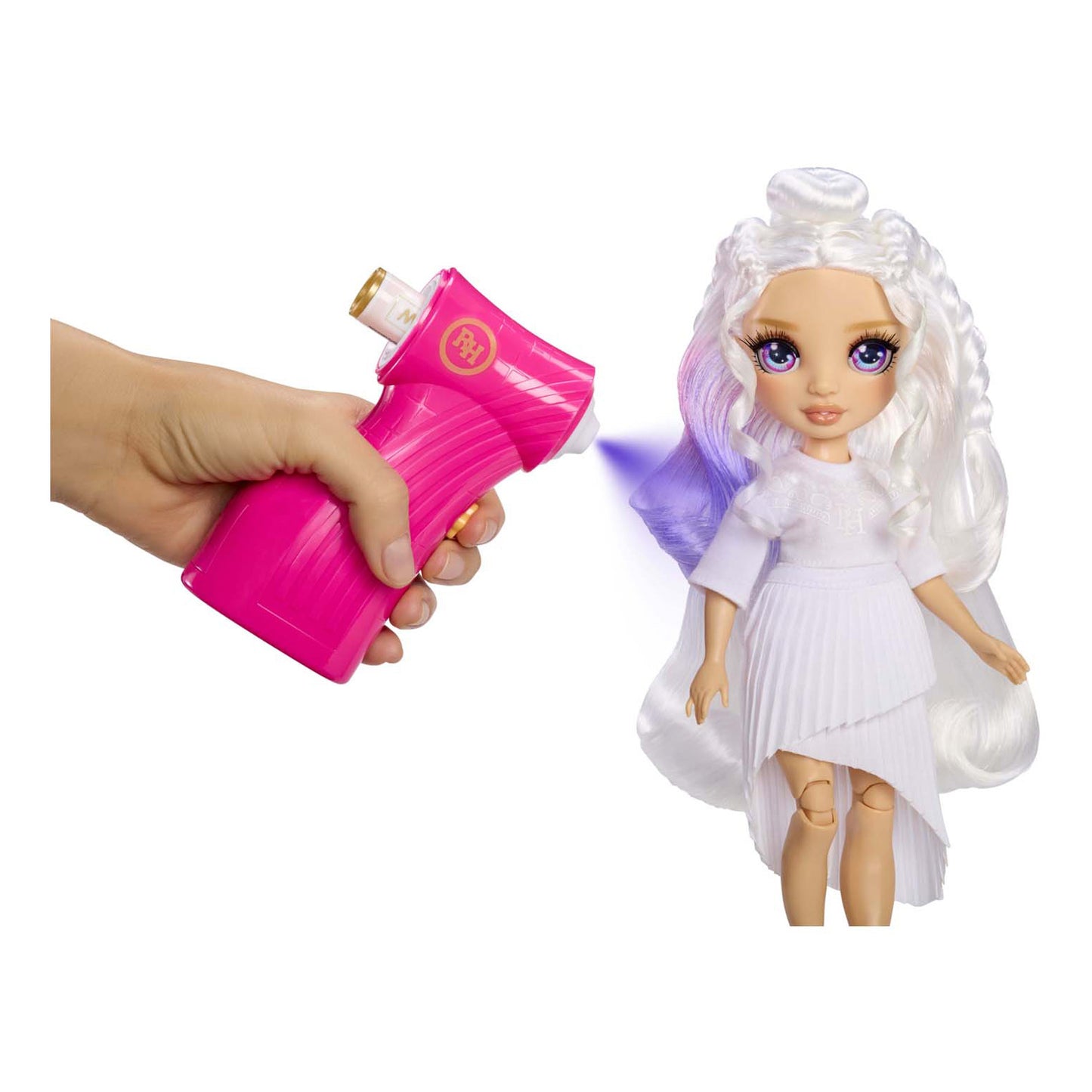 MGA Entertainment Rainbow high air brush create modepop - purple eyes