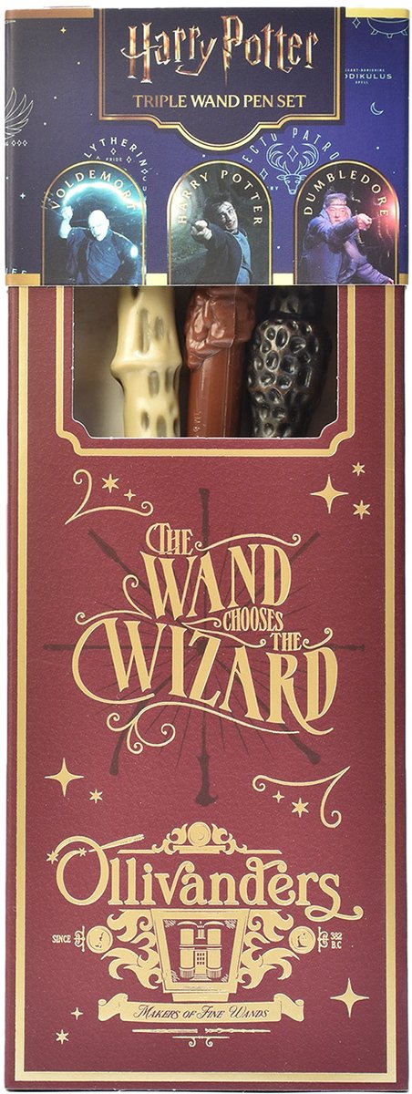 Mad Monkey Harry potter - set van 3 toverstaf pennen