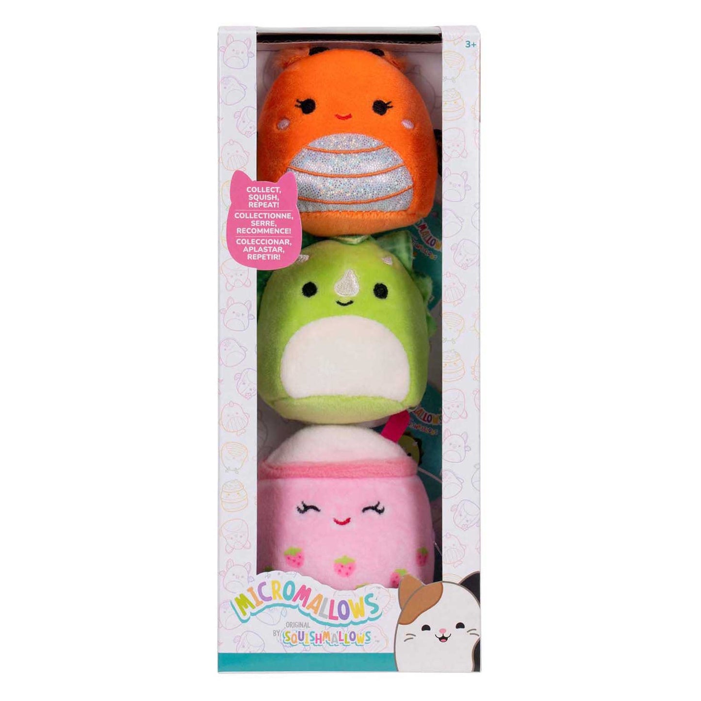 Jazwares Squishmallows knuffel pluche - micromallows mony, tristan, victoria - 3dlg.
