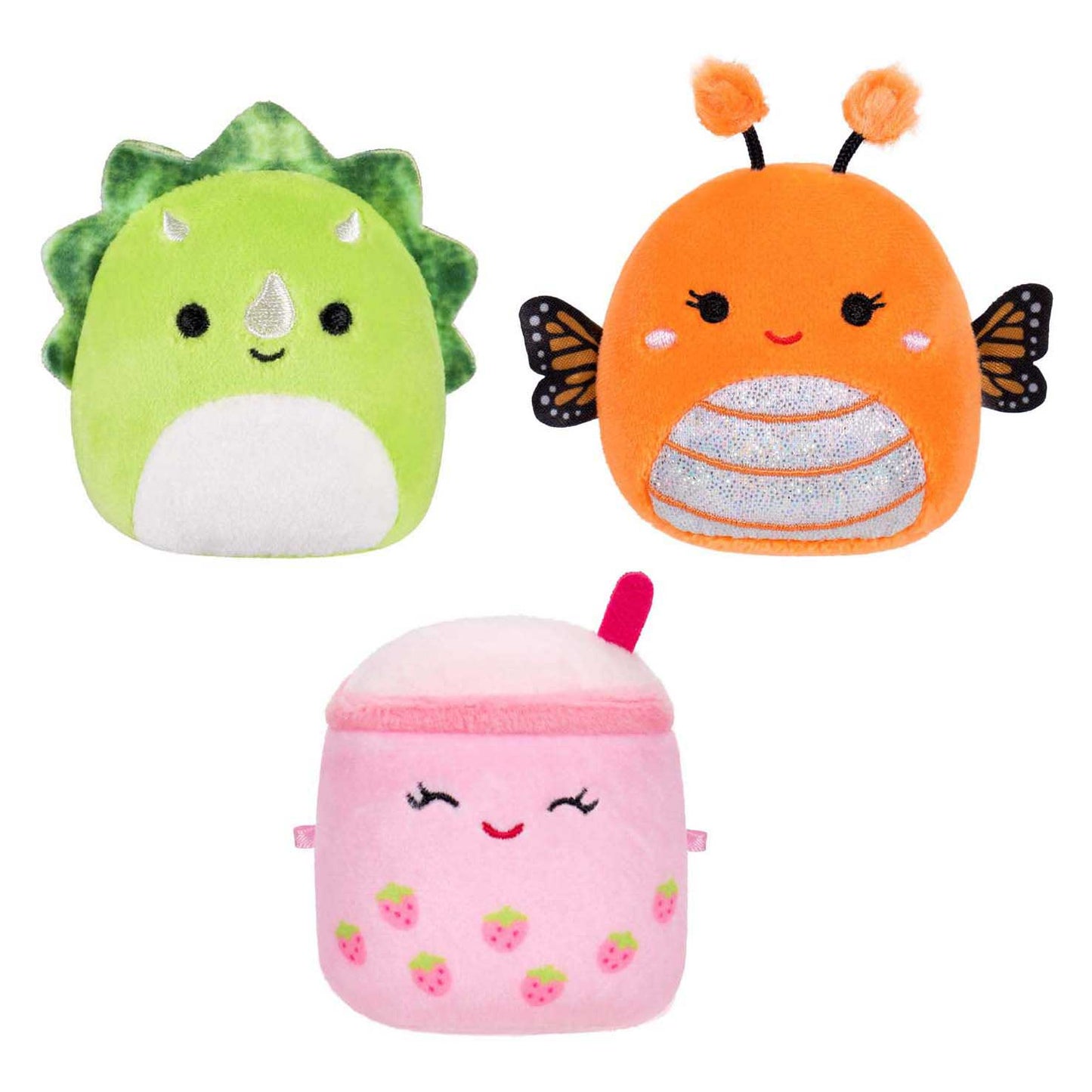 Jazwares Squishmallows knuffel pluche - micromallows mony, tristan, victoria - 3dlg.