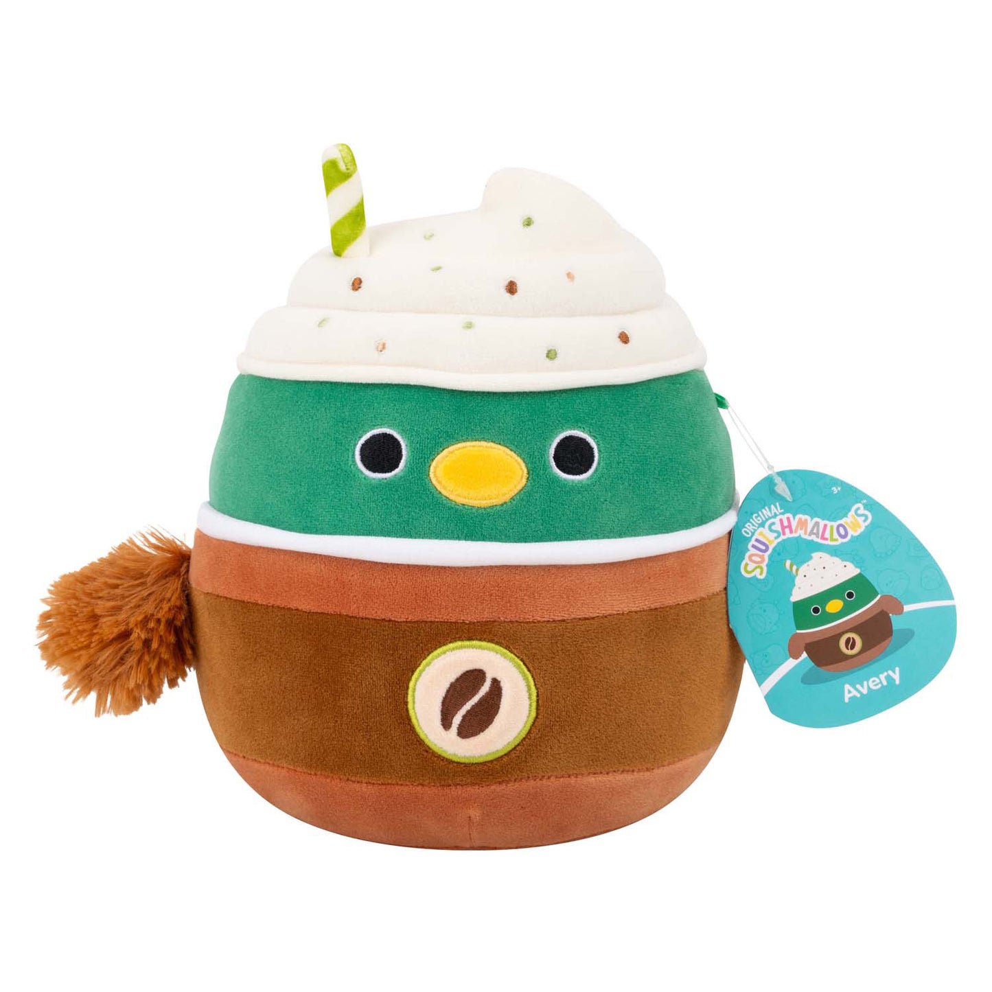 Jazwares Squishmallows knuffel pluche - avery the duck - 19cm