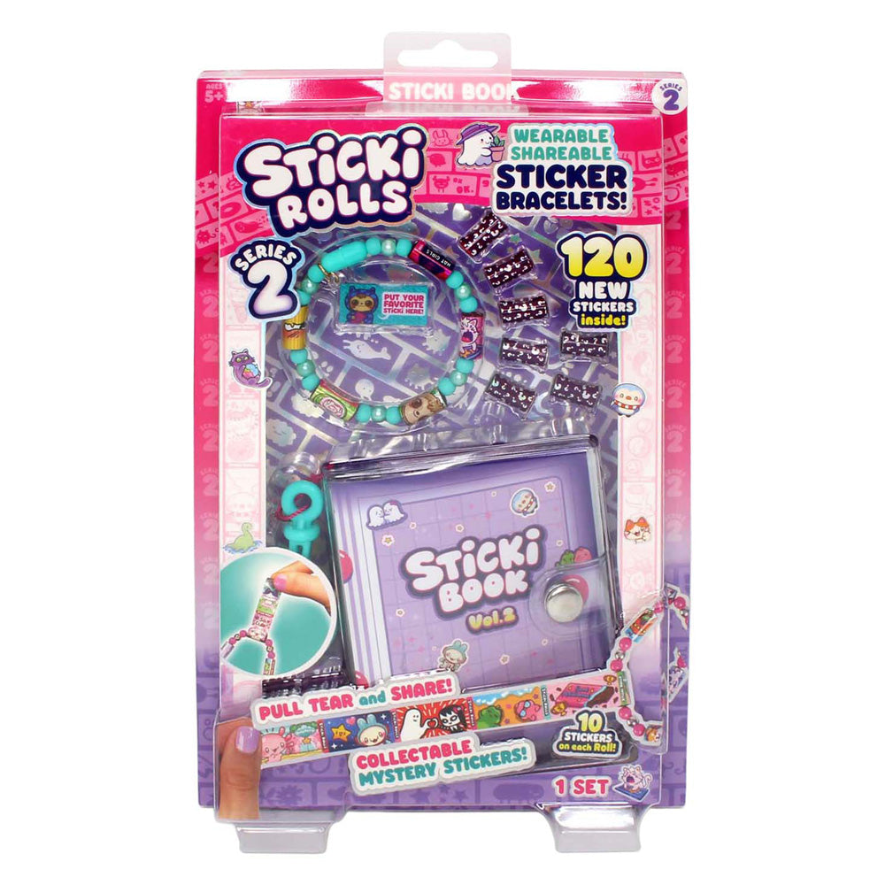 Jazwares Sticki rolls boek en armband met 120 stickers