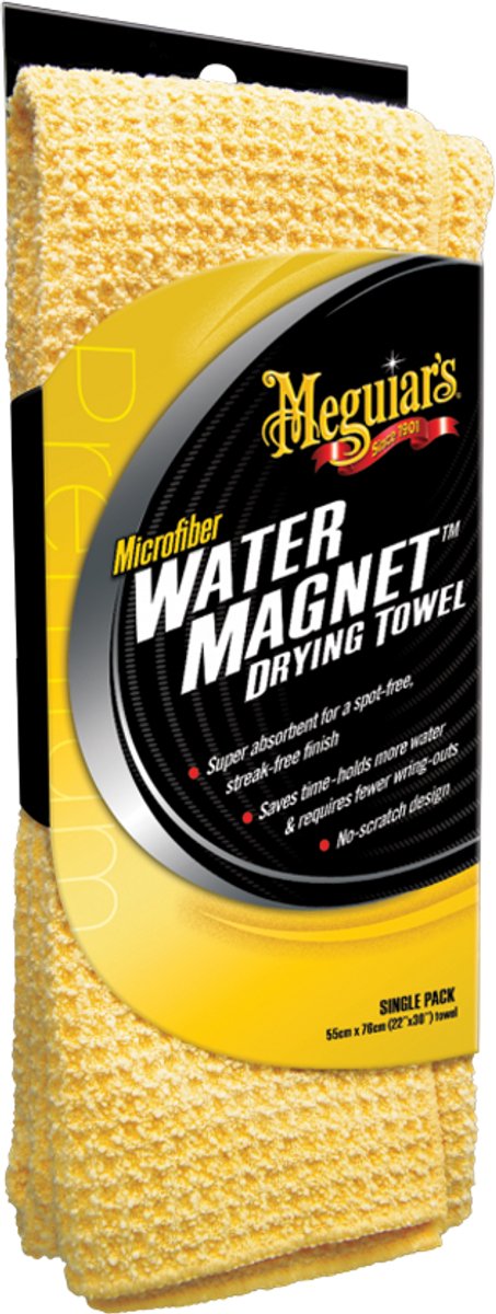 Meguiar's Meguiar’s water magnet drying towel – extra grote microvezel droogdoek auto – sterk absorberend – auto detailing doek
