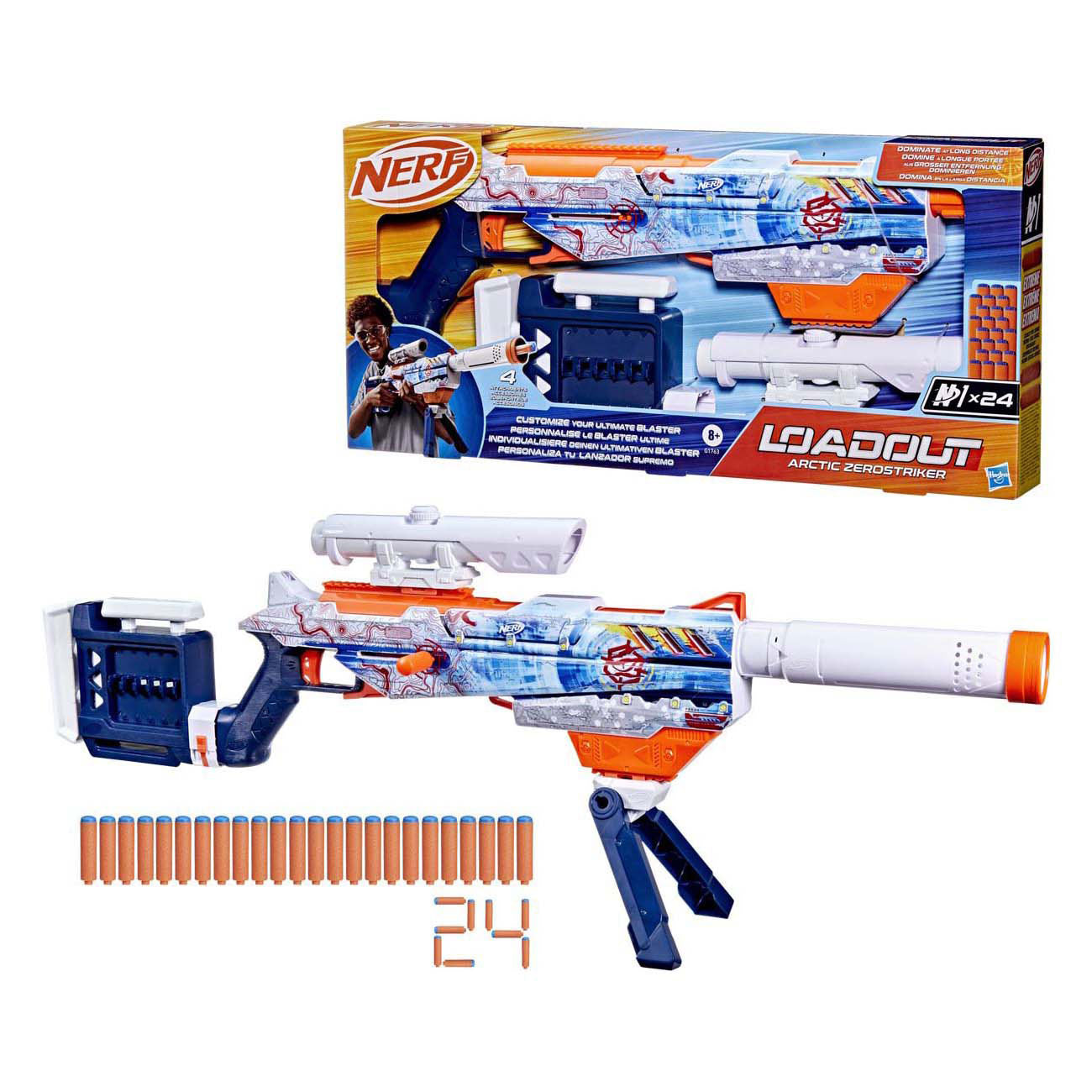 NERF loadout arctic zerostriker blaster