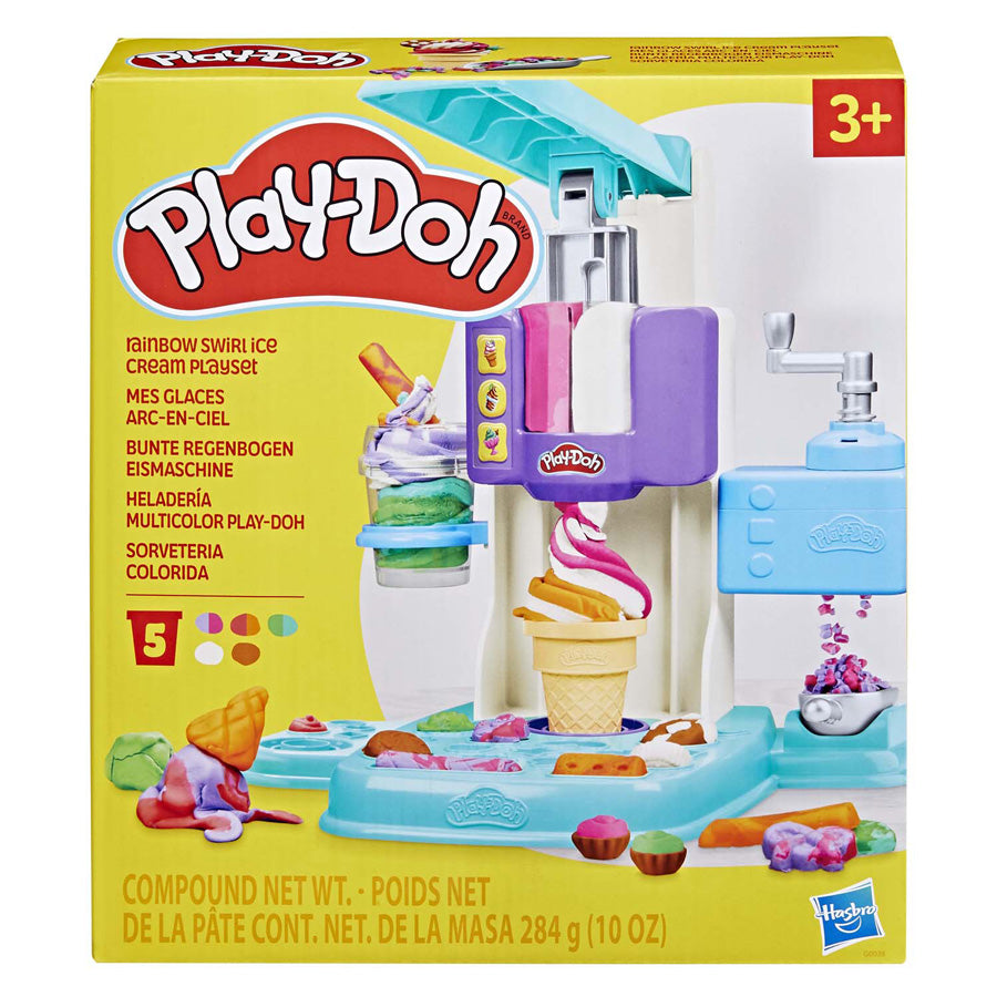 Play-Doh regenboog softijs speelset - 5 kleipotjes